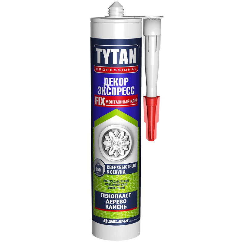 Клей монтажный TYTAN Professional Декор Экспресс 310 мл, супер-белый, акриловый.