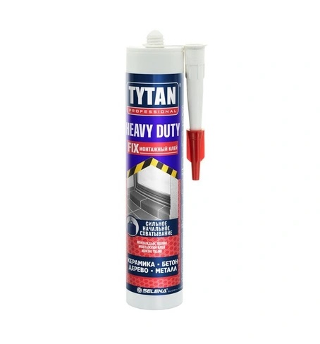 Клей монтажный TYTAN Professional HEAVI DUTY 310 мл, бежевый, каучуковый.