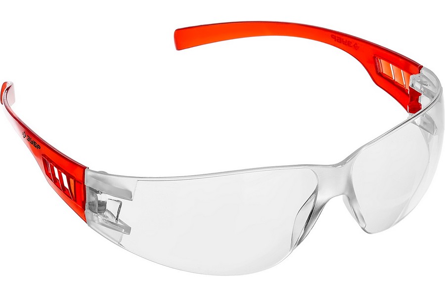 Очки защитные ЗУБР МАСТЕР прозрачные, открытого типа.