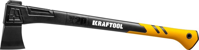 Топор-колун KRAFTOOL Х20 2000 г, 710 мм, кованый, с рукояткой из армированного нейлона.