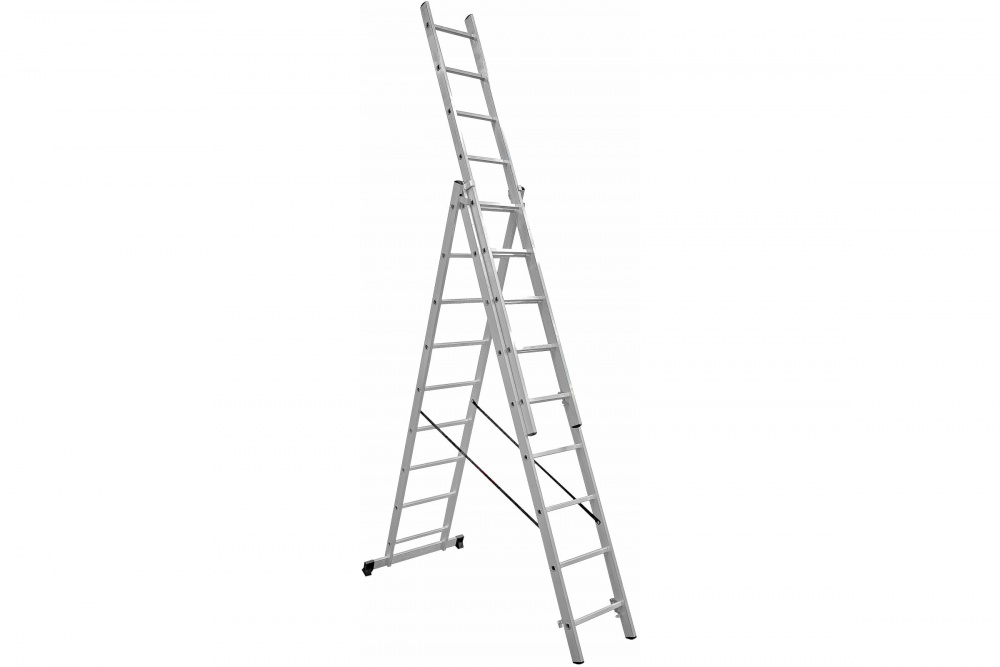 3х9 секционная лестница MOST 2,57/6,41 м, алюминиевая.
