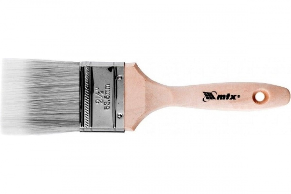 Кисть плоская MATRIX Platinum 2.5", искусственная щетина, деревянная ручка.