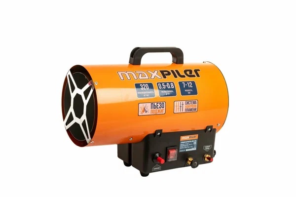 Газовый нагреватель MAXPILER MGH 1201 7-12кВт. 320м3/ч, расход 0,5-0,8кг/ч.