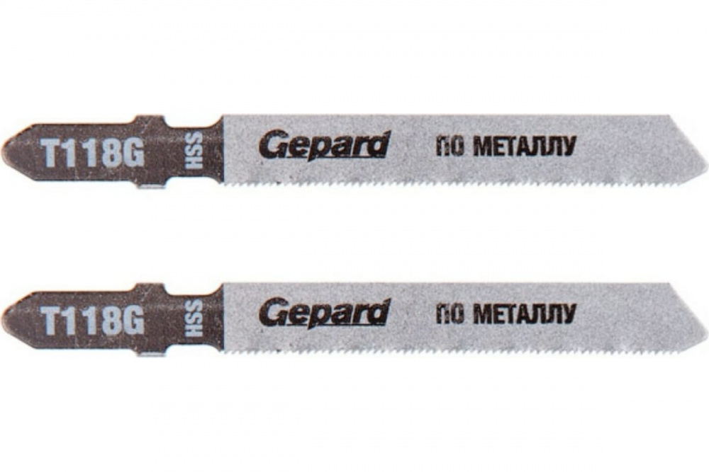 Полотна GEPARD 75 мм, T118G, EU- хвостовик, HCS, по металлу, для электролобзика, 2 шт/уп.