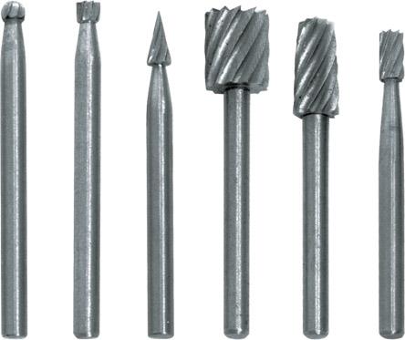 Шарошки-мини стальные по металлу FIT для фигурных отверстий и кромок, 6 шт/уп.