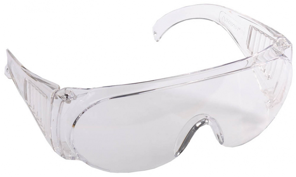 Очки защитные STAYER Standard прозрачные, открытого типа.