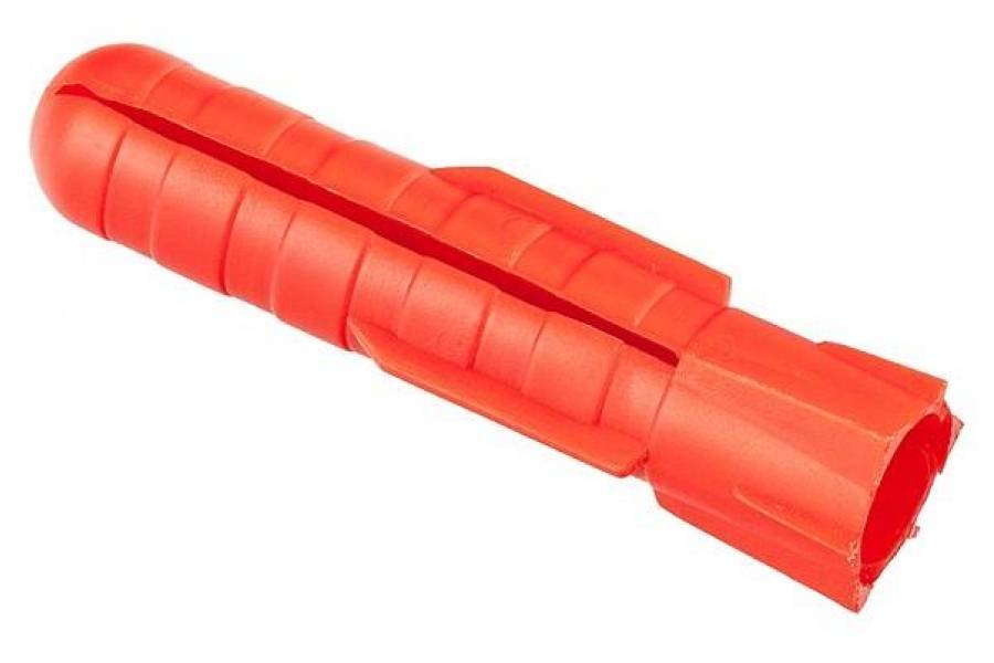 Дюбель пластиковый РосДюбель Т16 х 80 мм, красный, без бортика. 