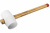 Киянка резиновая ЗУБР 680 г, белая, с деревянной ручкой