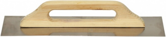 Гладилка из нержавеющей стали, 130х480мм деревянная ручка
