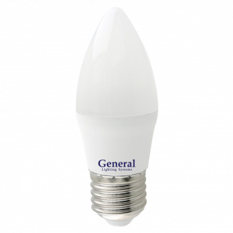 Лампа светодиодная GENERAL 10W E27 свеча 4500K